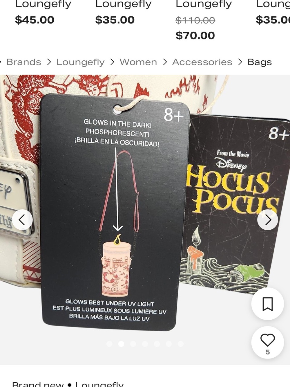 NWT Loungefly Cream & Red Candle Motif Cylinder Crossbody - Picture 7 of 10